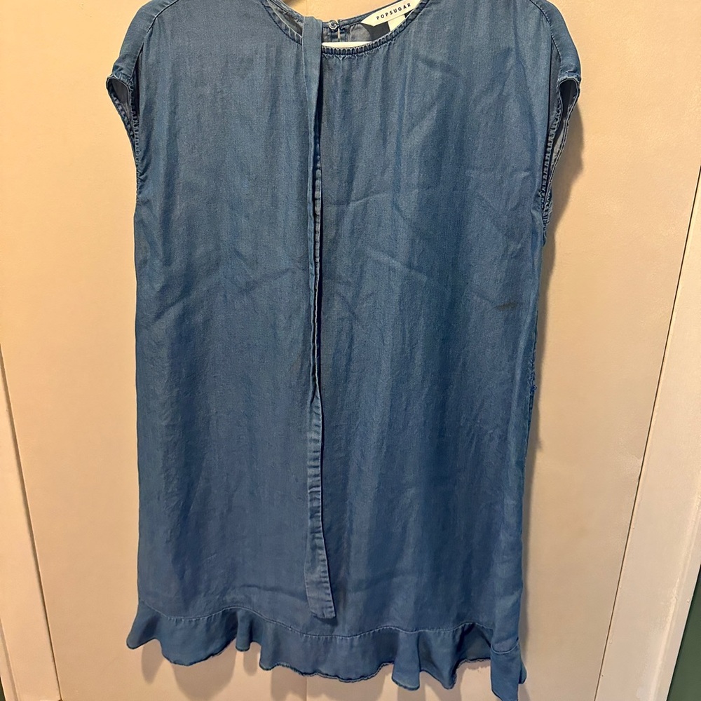 POPSUGAR Light Blue Denim Top